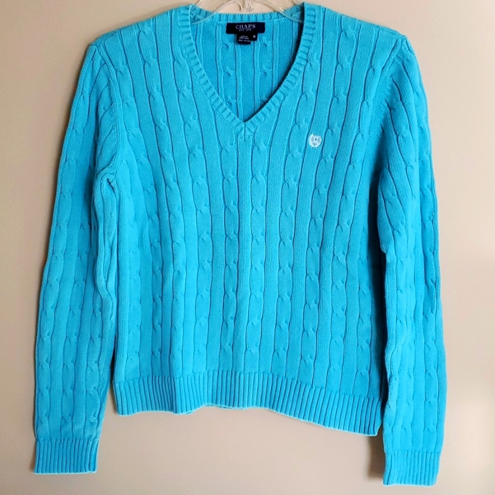 Teal Chaps Sweater